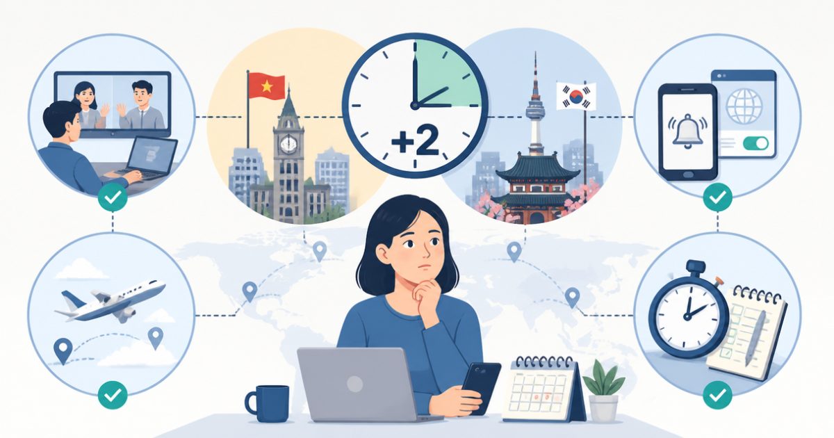 Khi nào nên kiểm tra lại giờ Hàn Quốc thay vì chỉ cộng 2 tiếng? - Hàn Quốc chênh Việt Nam mấy tiếng