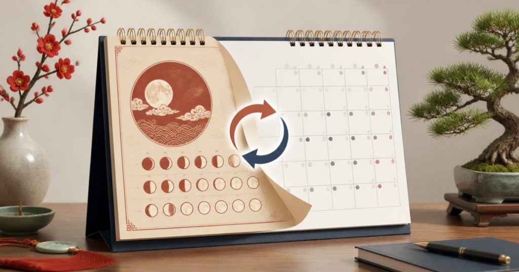Minh họa cách đổi ngày dương sang âm và ngược lại