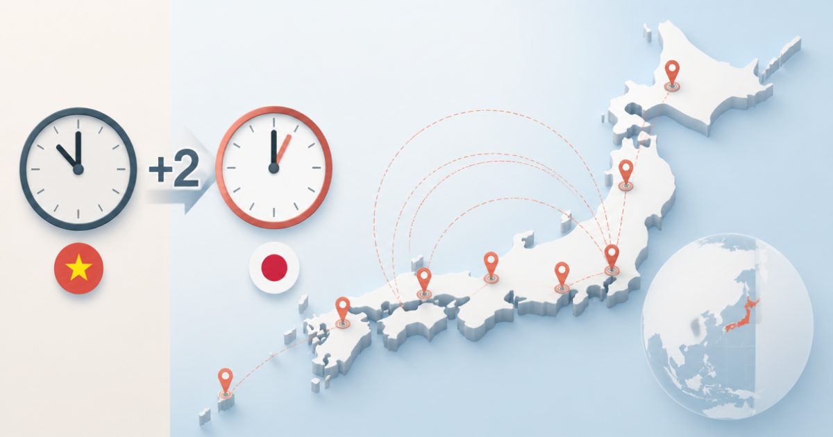 Múi giờ của Tokyo và các thành phố khác ở Nhật Bản - Nhật Bản chênh Việt Nam mấy tiếng