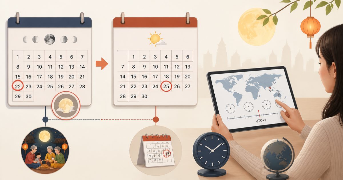 Cách kiểm tra ngày Rằm tháng 8 bằng lịch âm dương - Rằm tháng 8 năm 2026