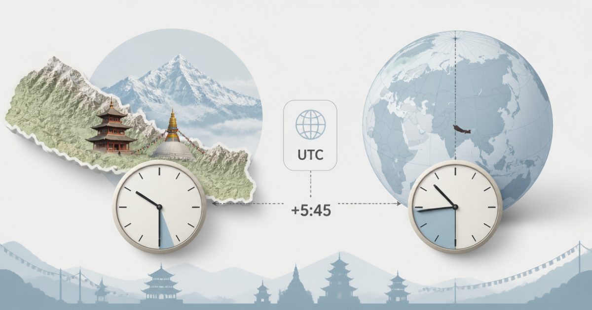 Nepal dùng múi giờ nào? - múi giờ UTC+5:45 của Nepal