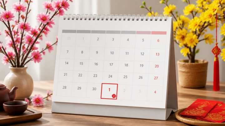 Lịch đánh dấu ngày Tết Nguyên Đán 2027